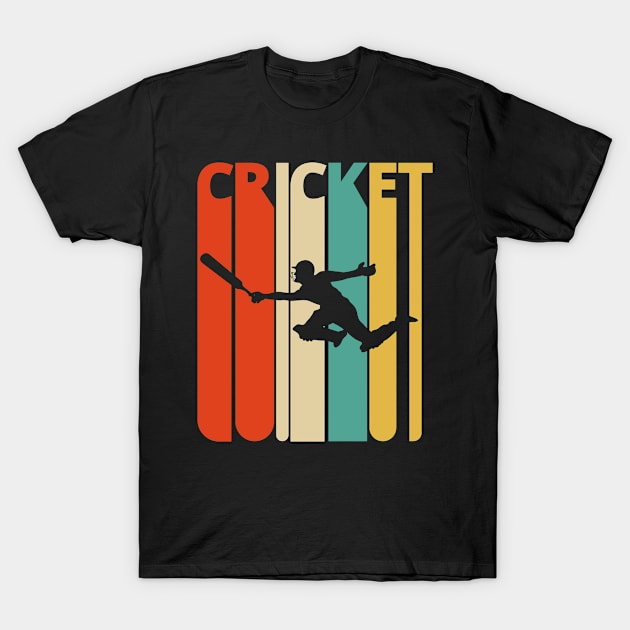 Cricket Silhouette, retro design. T-Shirt by MadebyTigger